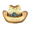 Beaded Band Lace Straw Cowboy Hat - Milani Hats Cowboy Hat Milani Hats ST-062 Tan M/L