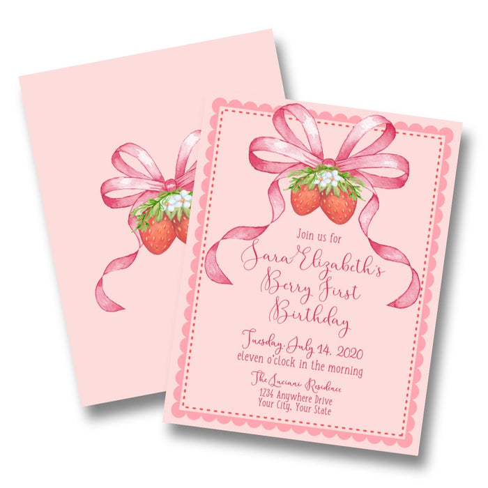 Berry Sweet Birthday Invitation