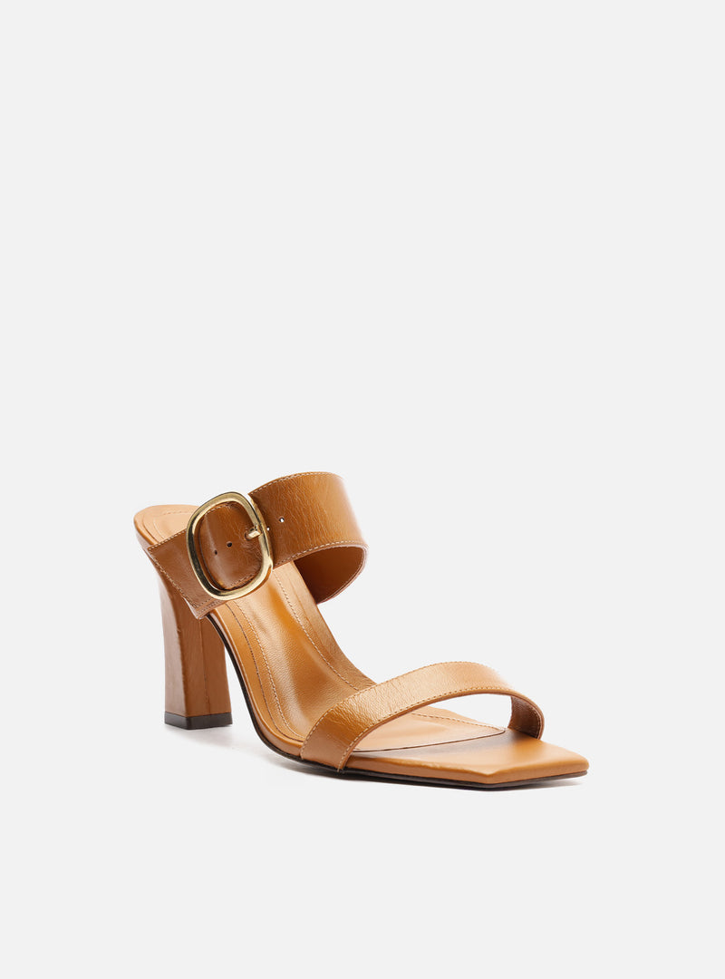 Beverly Mid Block Leather Sandal Sandals F/25