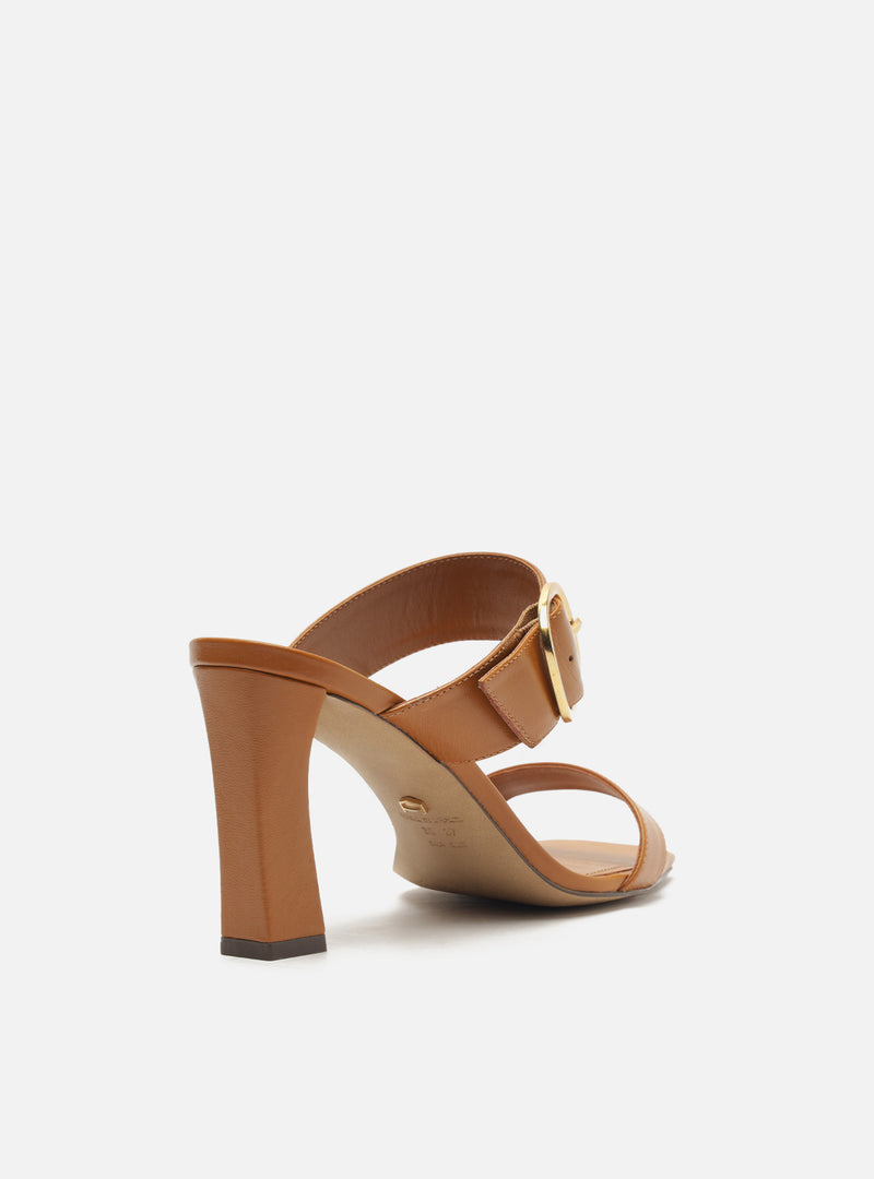 Beverly Mid Block Leather Sandal Sandals F/25