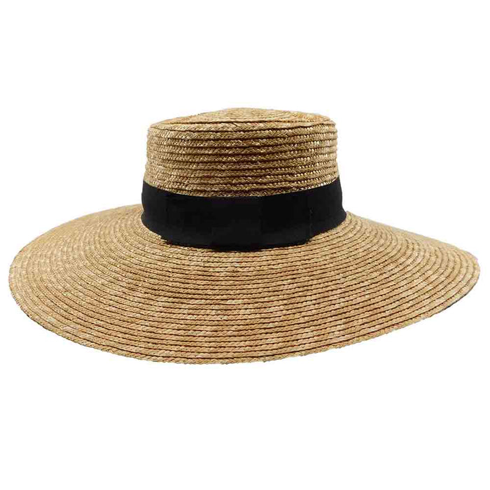 Big Brim Straw Boater Hat - Brooklyn Hat Co Bolero Hat Brooklyn Hat BKN1622 Natural