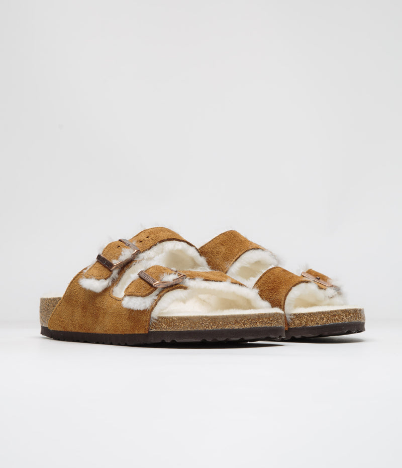 Birkenstock Arizona Shearling Sandals in Mink