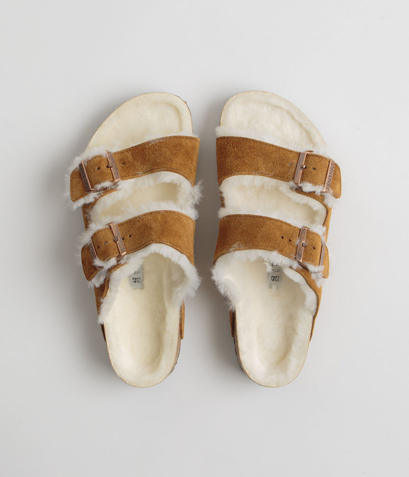 Birkenstock Arizona Shearling Sandals in Mink