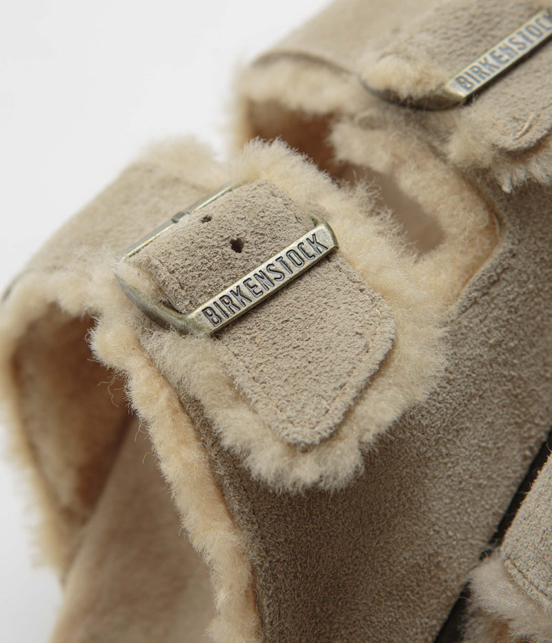 Birkenstock Arizona Shearling Sandals in Taupe
