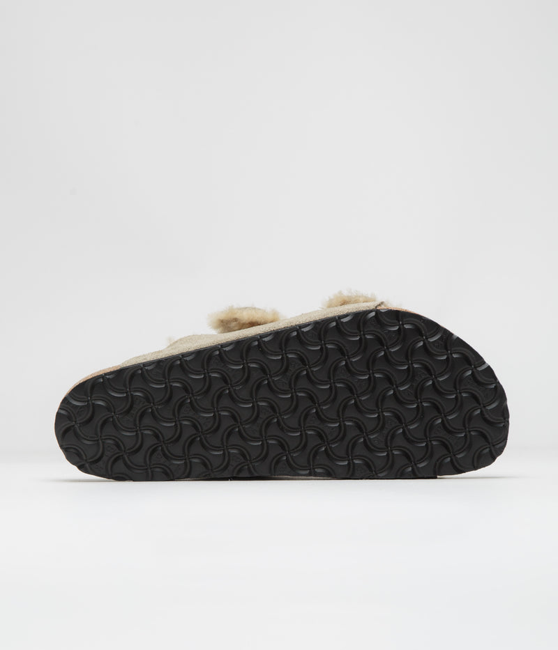 Birkenstock Arizona Shearling Sandals in Taupe