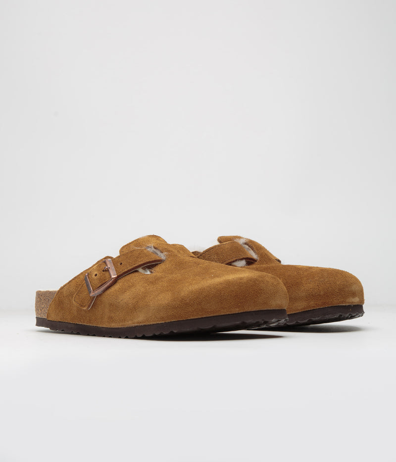 Birkenstock Boston Shearling Sandals in Mink