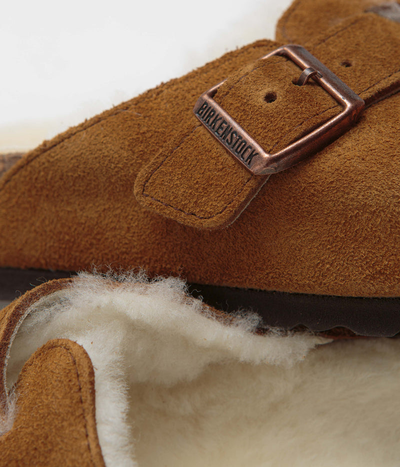 Birkenstock Boston Shearling Sandals in Mink