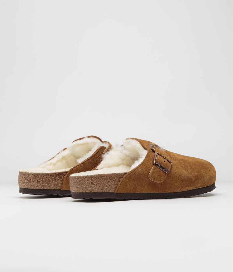 Birkenstock Boston Shearling Sandals in Mink