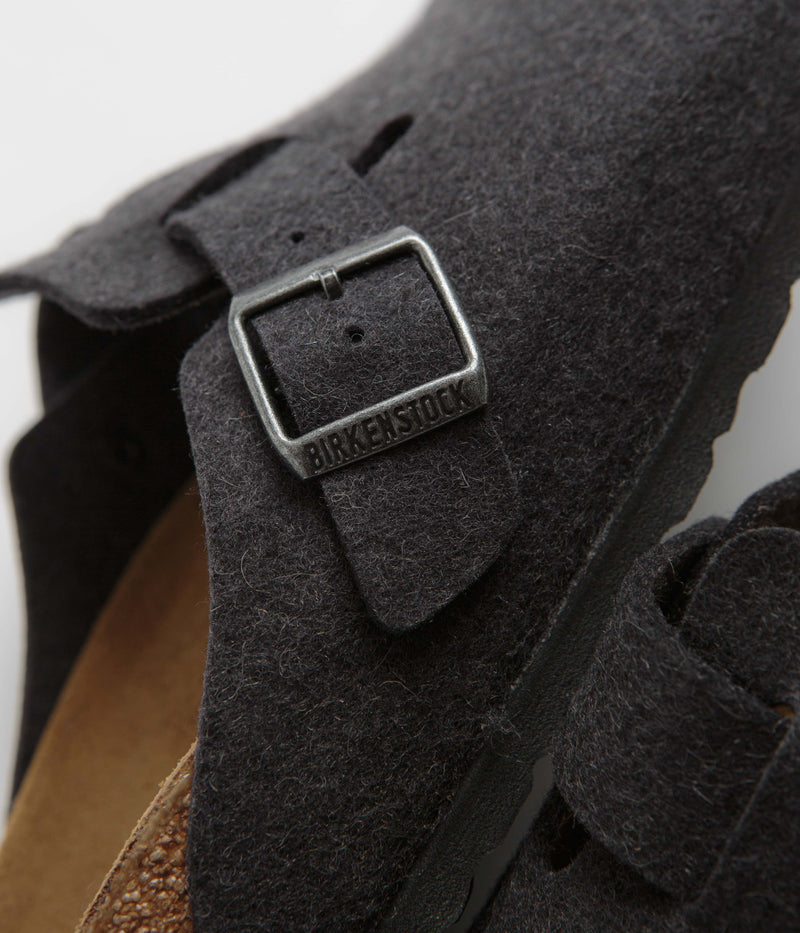 Birkenstock Boston Wool Sandals in Anthracite