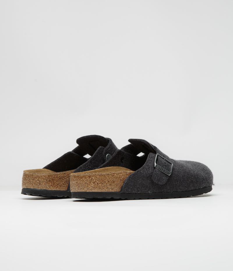 Birkenstock Boston Wool Sandals in Anthracite