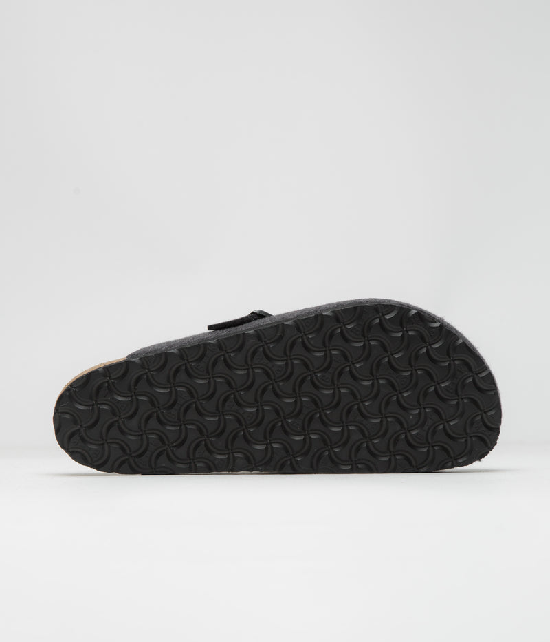Birkenstock Boston Wool Sandals in Anthracite