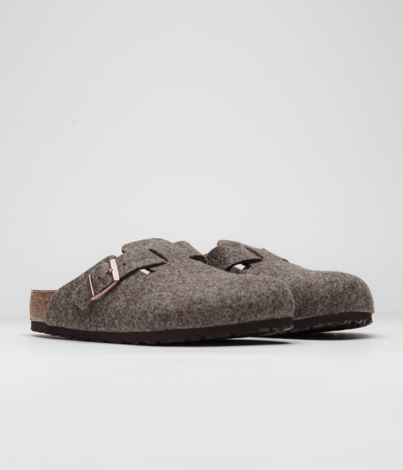 Birkenstock Boston Wool Sandals in Cacao