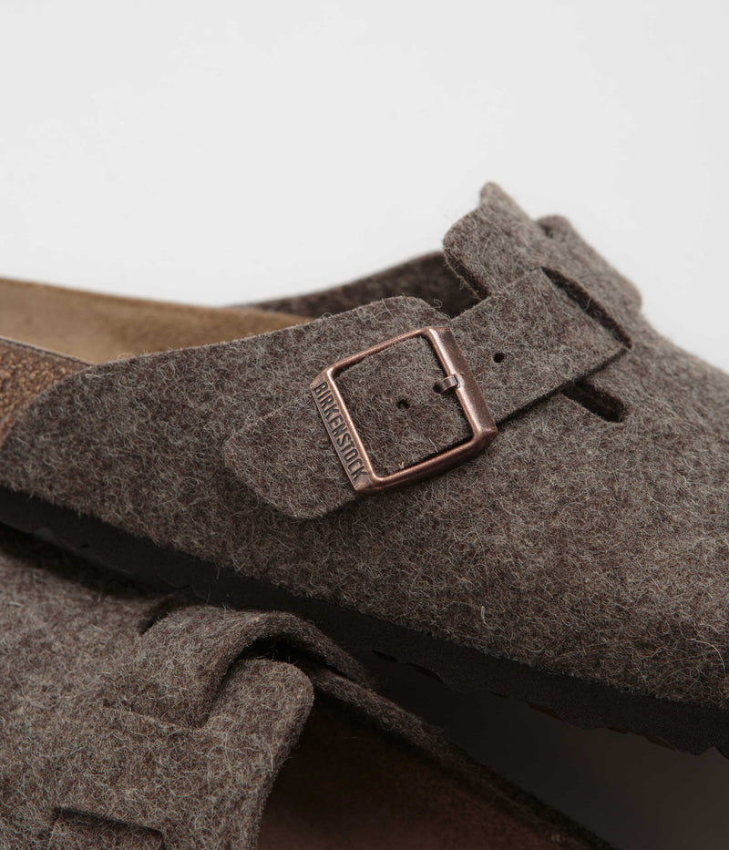 Birkenstock Boston Wool Sandals in Cacao