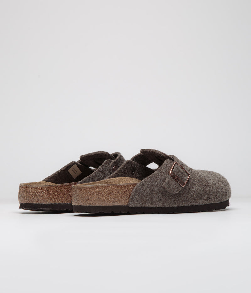 Birkenstock Boston Wool Sandals in Cacao