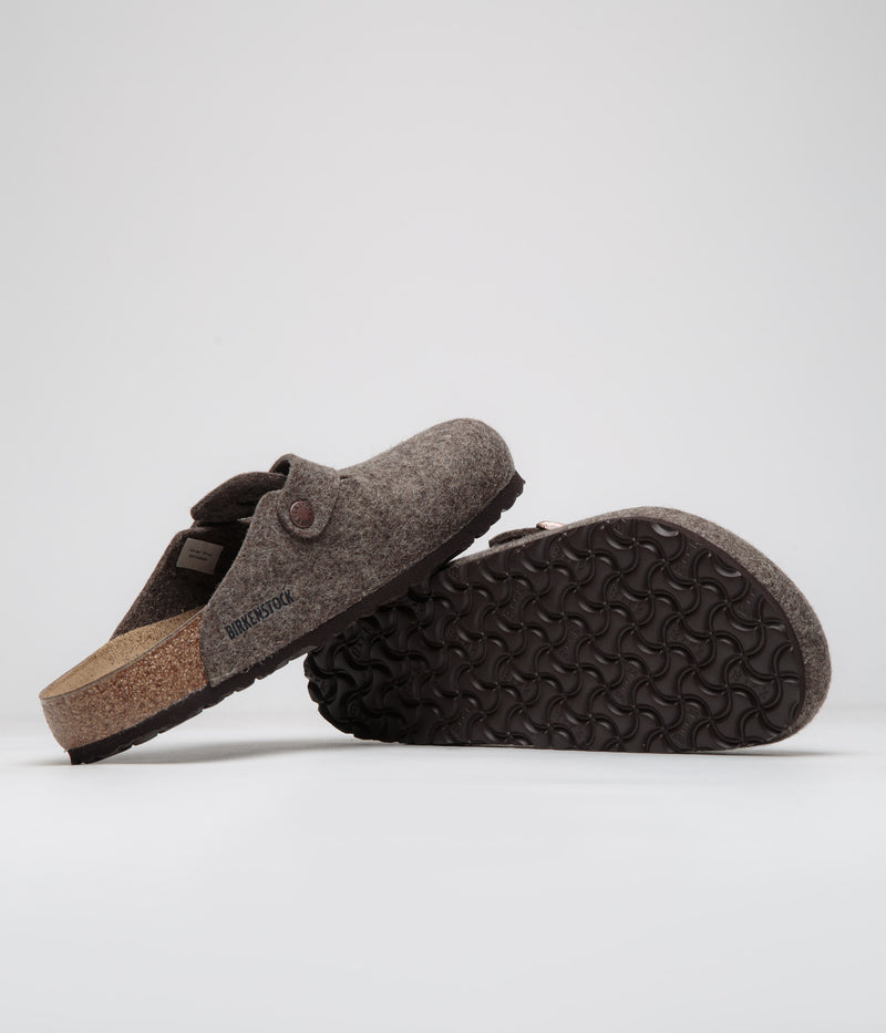 Birkenstock Boston Wool Sandals in Cacao