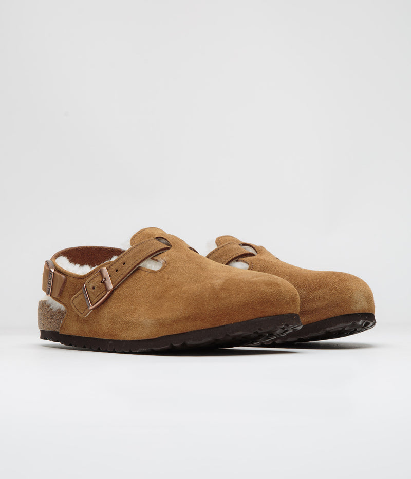 Birkenstock Tokio Shearling Sandals in Mink