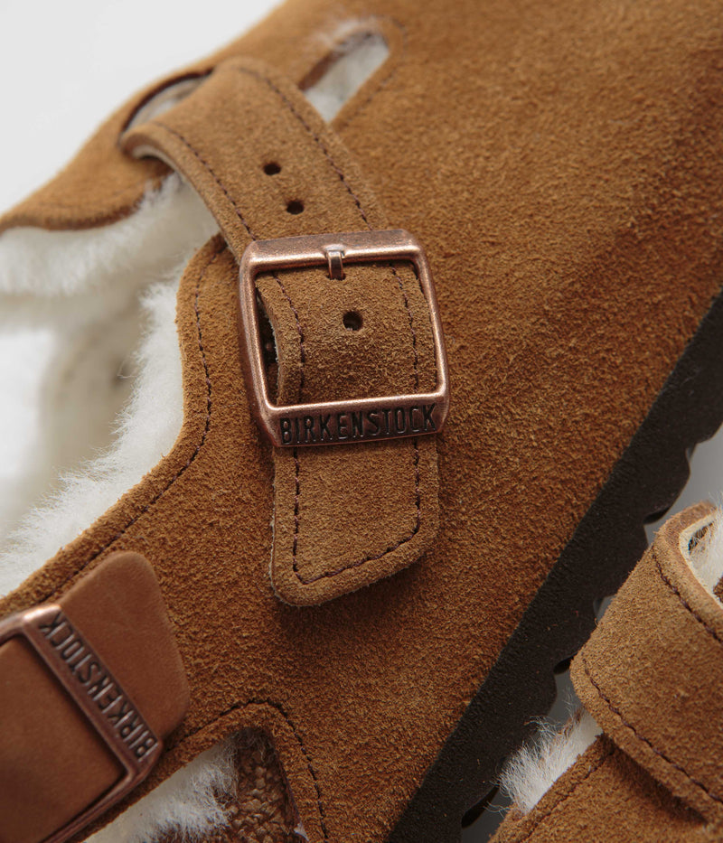 Birkenstock Tokio Shearling Sandals in Mink