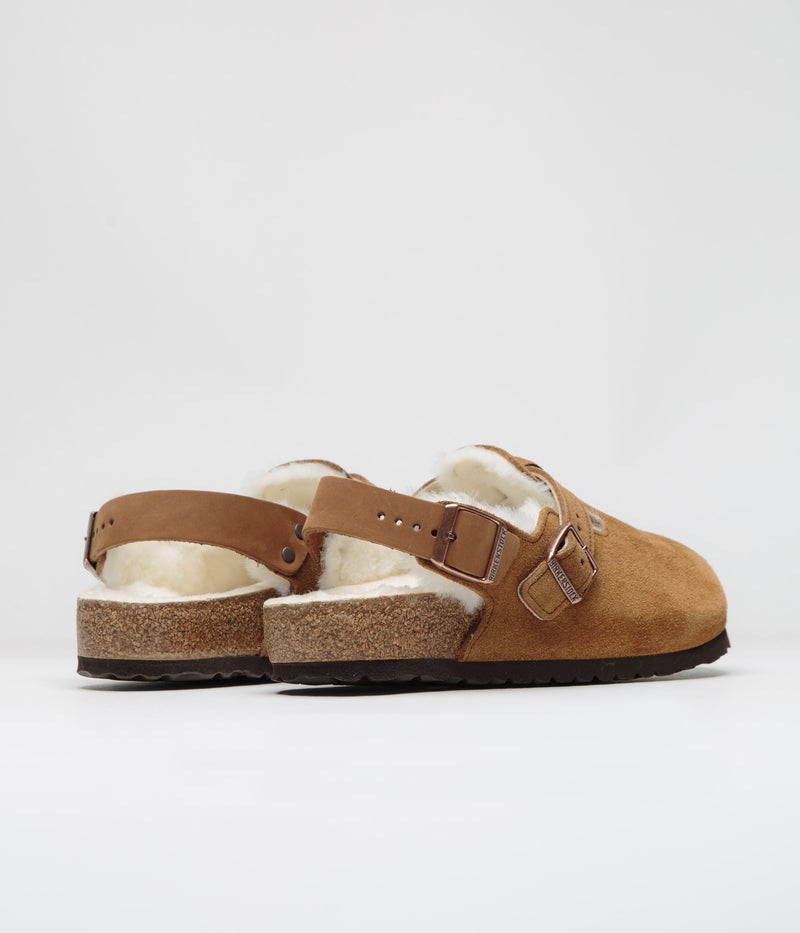 Birkenstock Tokio Shearling Sandals in Mink