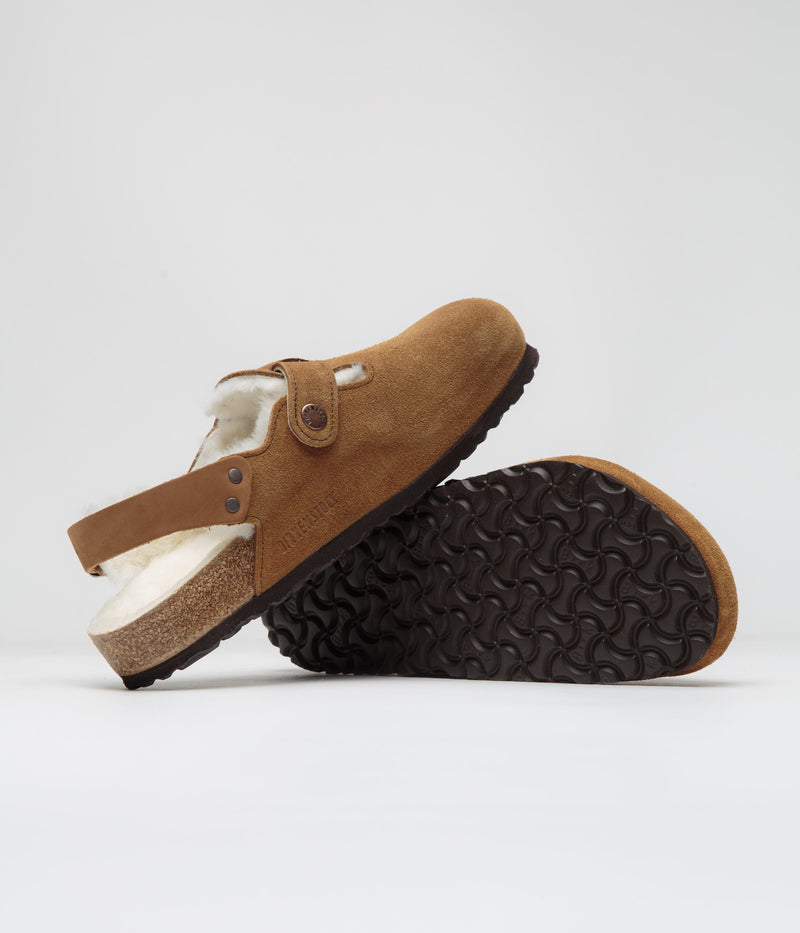 Birkenstock Tokio Shearling Sandals in Mink