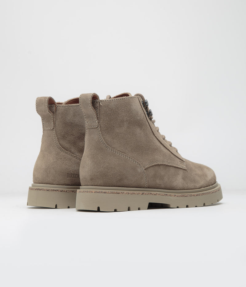 Birkenstock Womens Highwood Lace Mid Shoes in Taupe