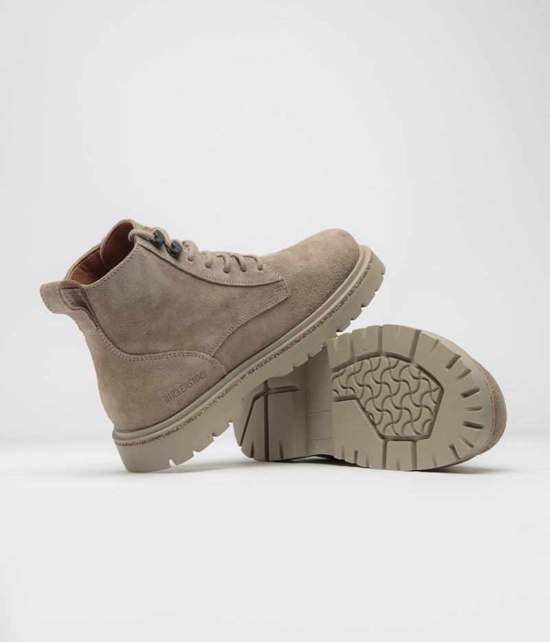 Birkenstock Womens Highwood Lace Mid Shoes in Taupe