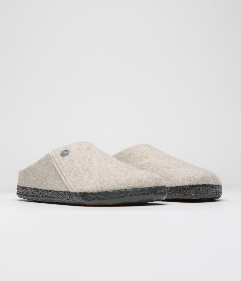 Birkenstock Zermatt Shearling Felt Slippers in Eggnog