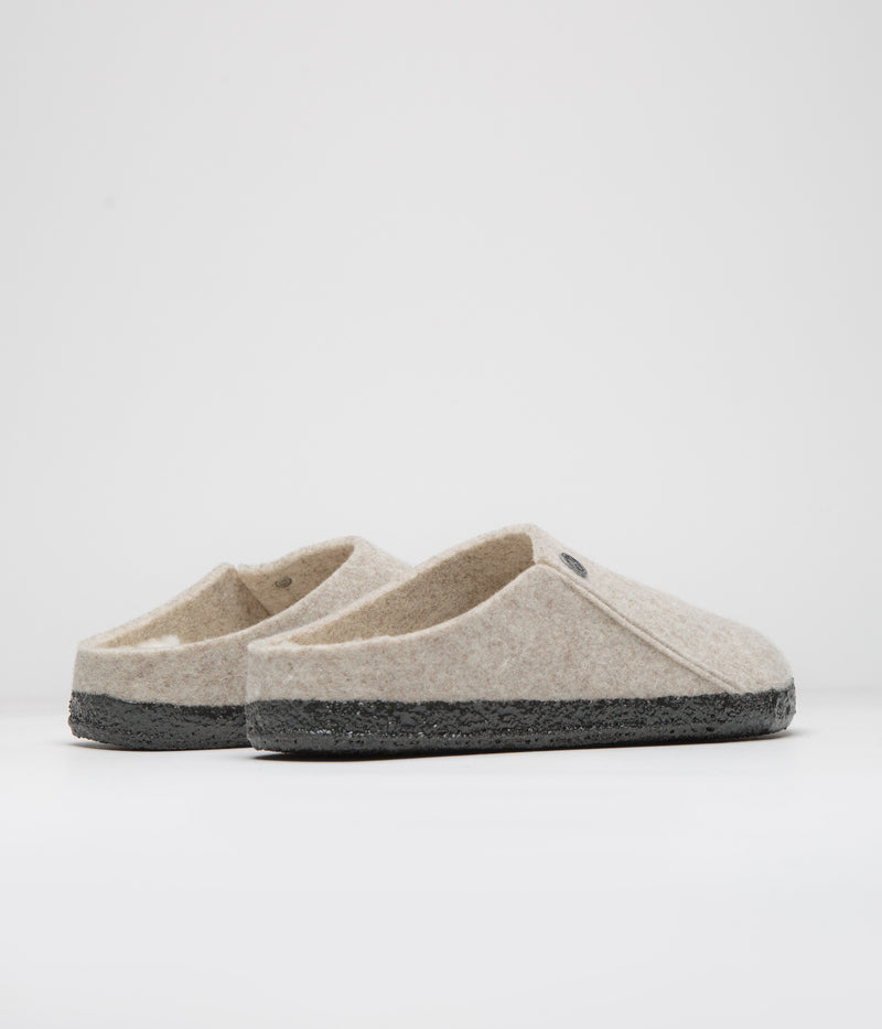 Birkenstock Zermatt Shearling Felt Slippers in Eggnog