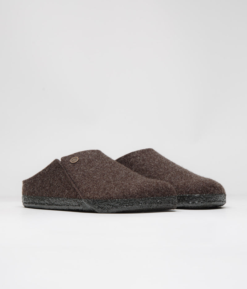 Birkenstock Zermatt Shearling Felt Slippers in Mocha
