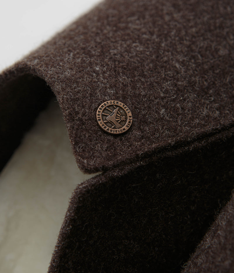 Birkenstock Zermatt Shearling Felt Slippers in Mocha