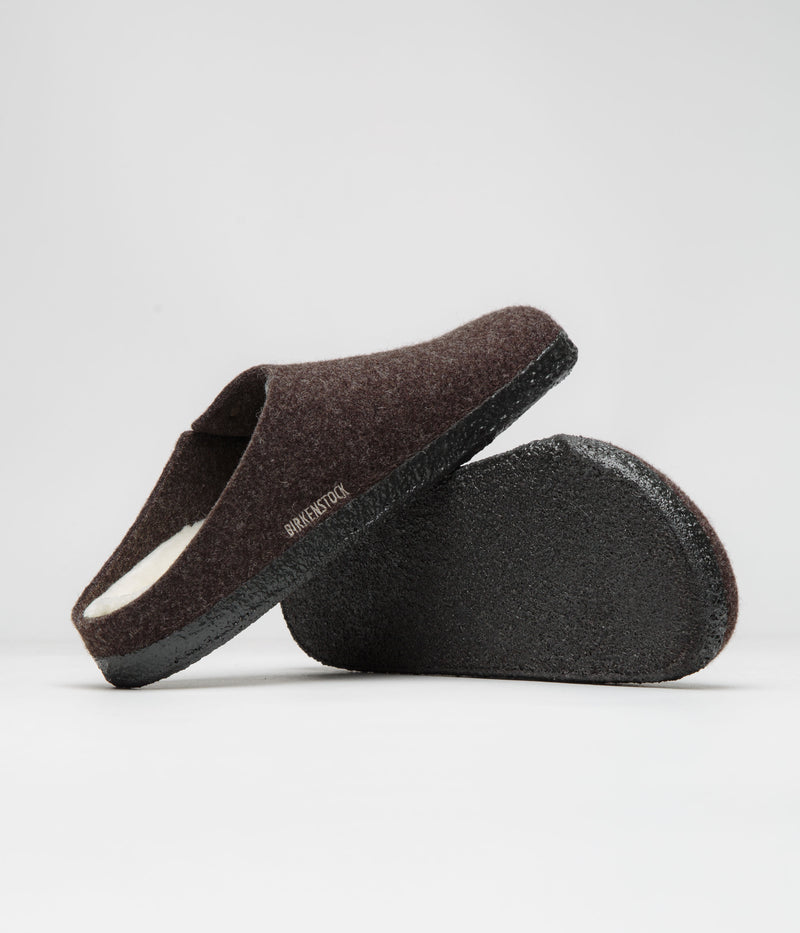 Birkenstock Zermatt Shearling Felt Slippers in Mocha