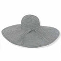 Black and White Gingham Wide Brim Sun Hat - Jeanne Simmons Hats Wide Brim Sun Hat Jeanne Simmons Accessories JS9544 Black & White Medium (57 cm)