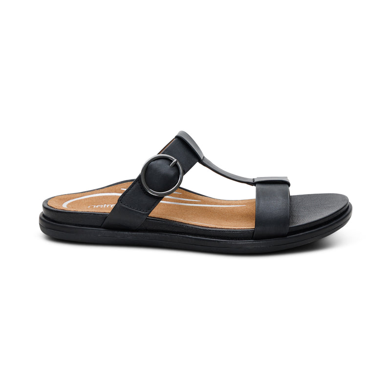 Blaire Adjustable Slide Sandal #color_black