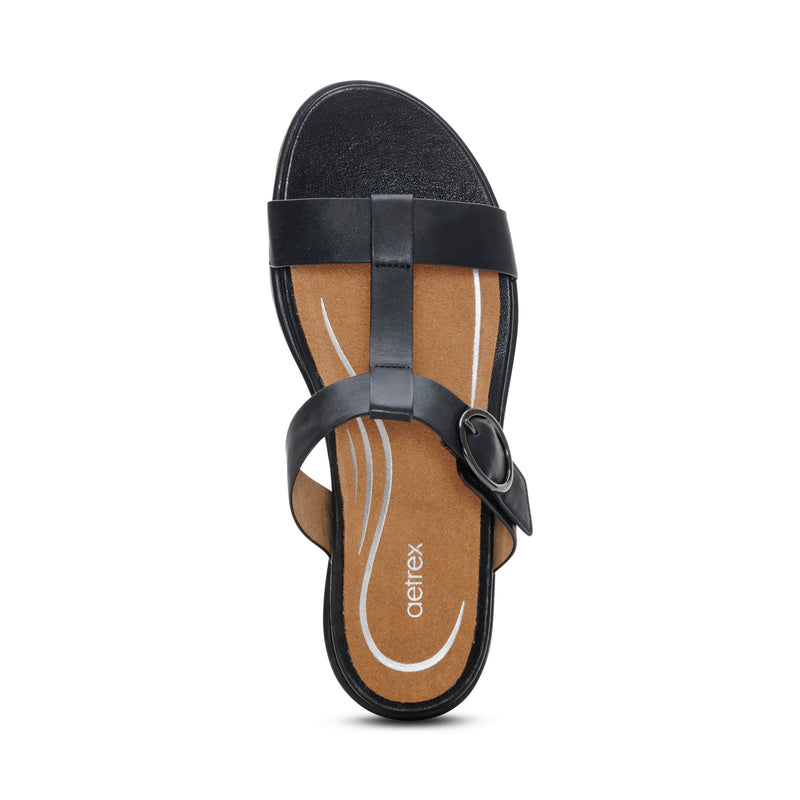Blaire Adjustable Slide Sandal #color_black