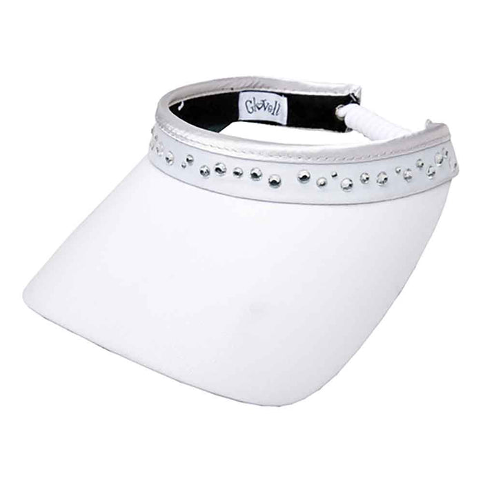 Bling Golf Sun Visor with Coil Lace - Glove It Visors Visor Cap GloveIt VB129 White