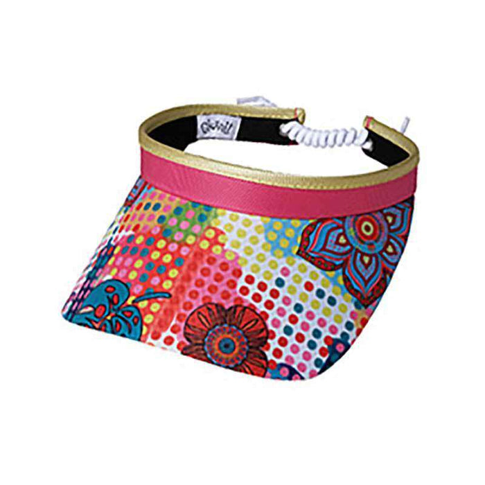 Bloom Golf Sun Visor with Coil Lace by GloveIt Visor Cap GloveIt V254PK Pink