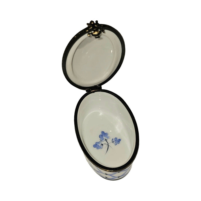 Blue and White Vase Porcelain Limoges Box