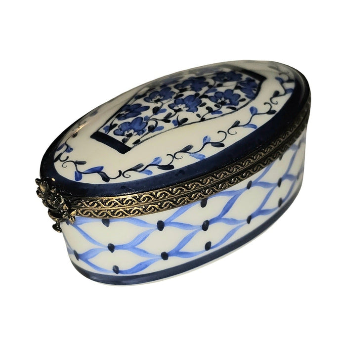 Blue and White Vase Porcelain Limoges Box