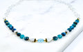 Blue Tigers Eye and Apatite Necklace