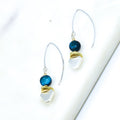 Blue Tigers Eye Earrings