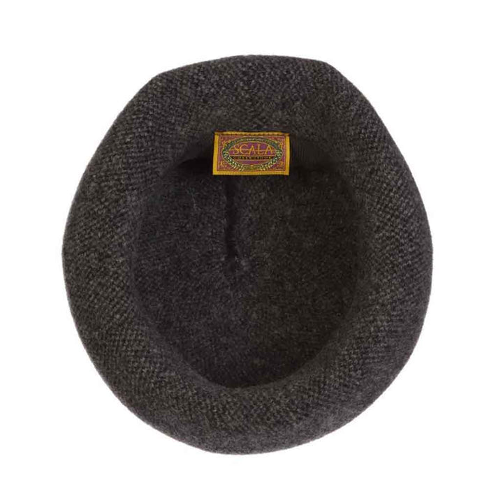 Boiled Wool Beret with Stalk - Scala Hats Beanie Scala Hats