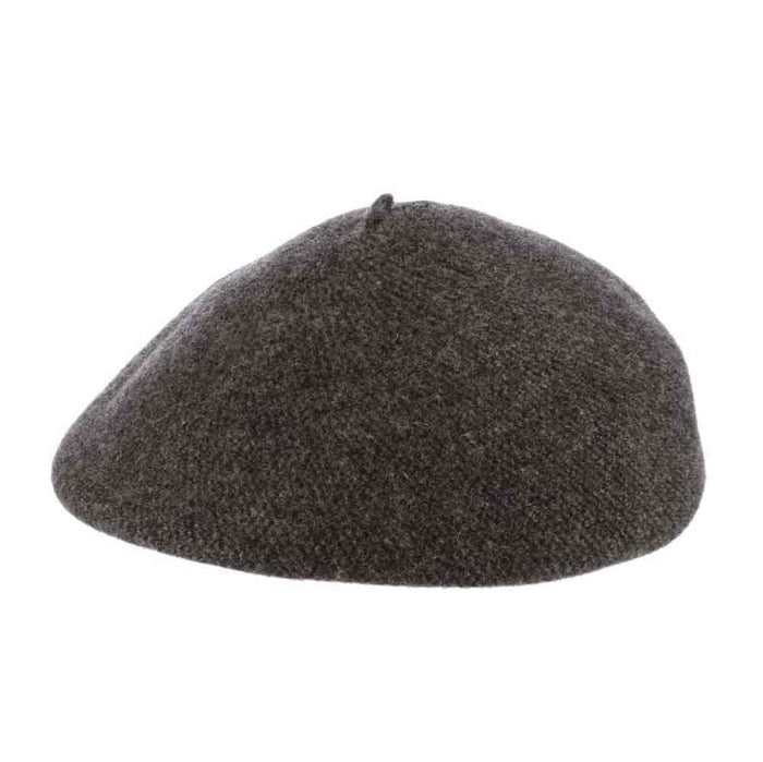 Boiled Wool Beret with Stalk - Scala Hats Beanie Scala Hats