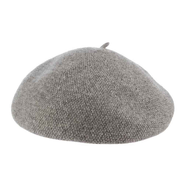 Boiled Wool Beret with Stalk - Scala Hats Beanie Scala Hats