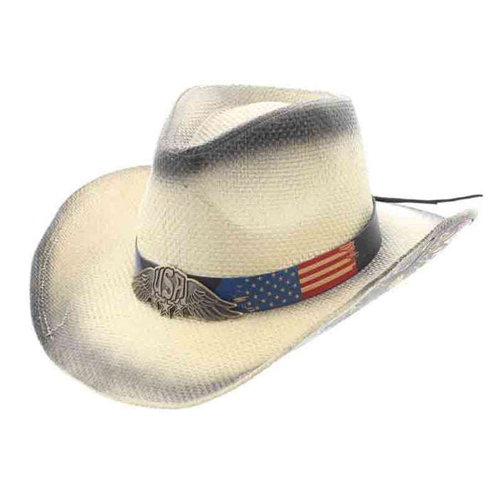 Bold Eagle USA Cowboy Hat - Milani Hats Cowboy Hat Milani Hats STE007 Natural M/L (58.5 cm) Straw