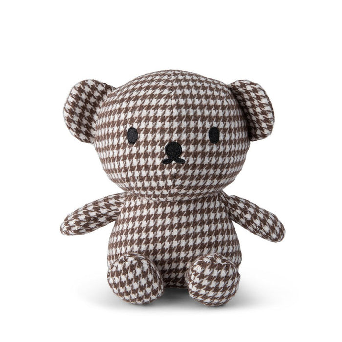 Boris Bear Pied-de-Poule Plush Brown