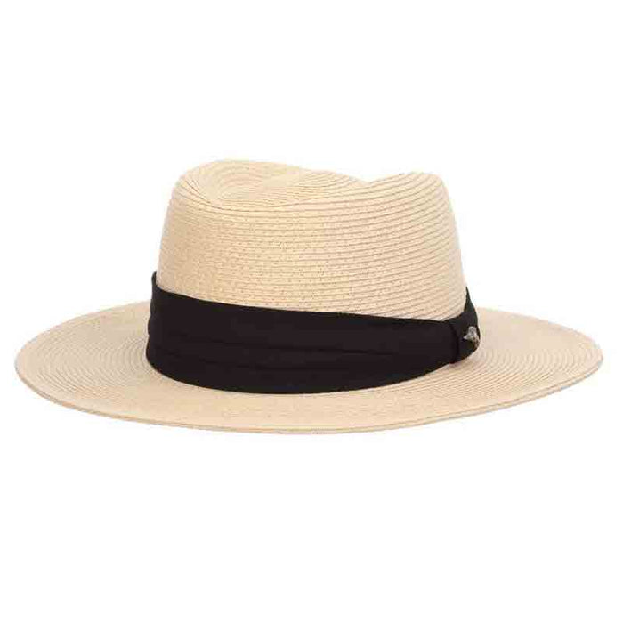 Braid Gambler Hat with 3-Pleat Cotton Band - Tommy Bahama Gambler Hat Tommy Bahama Hats TBW265sm Natural S/M (56 - 57 cm)