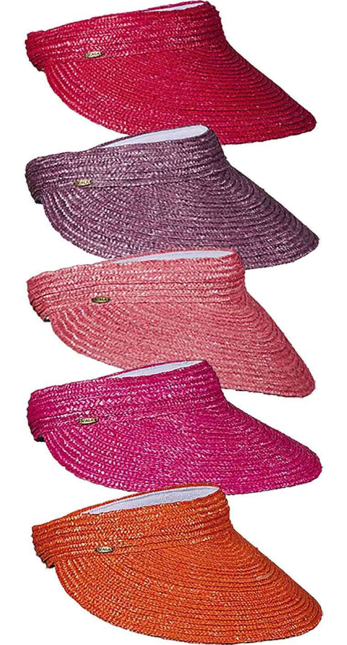 Braided Laichow Sun Visor - Bright-Fashion Colors - Scala Hats Visor Cap Scala Hats