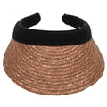 Braided Wheat Straw Clip-On Sun Visor - Karen Keith Hats Visor Cap Great hats by Karen Keith V88B Light Brown