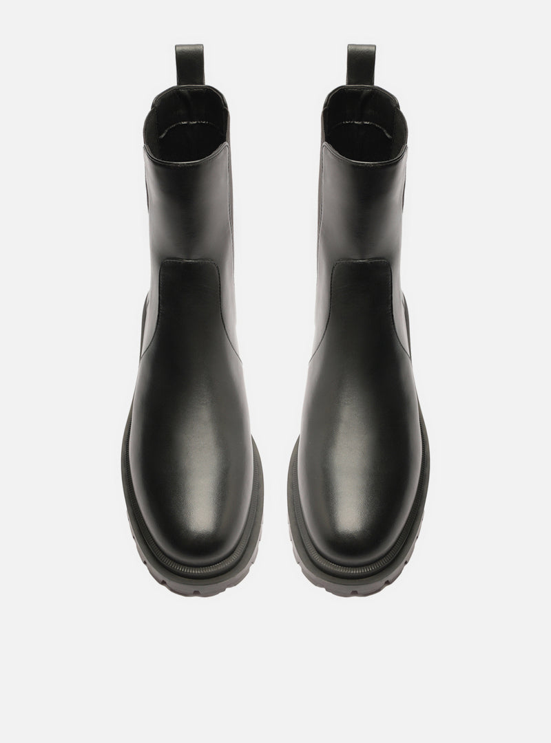 Brandy Low Block Leather Boot Booties F/25