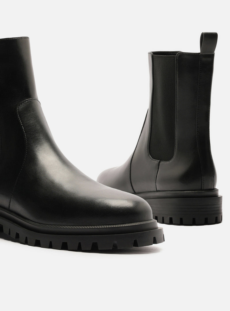Brandy Low Block Leather Boot Booties F/25