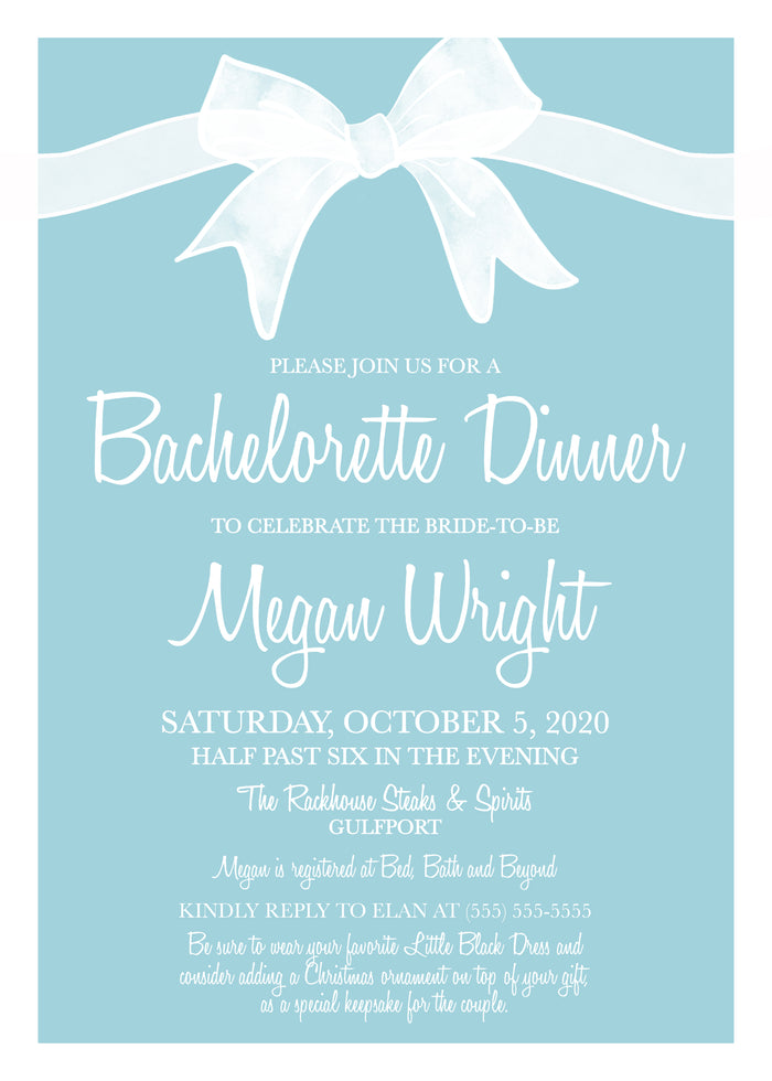 Breakfast at Tiffany's Shower Invitation